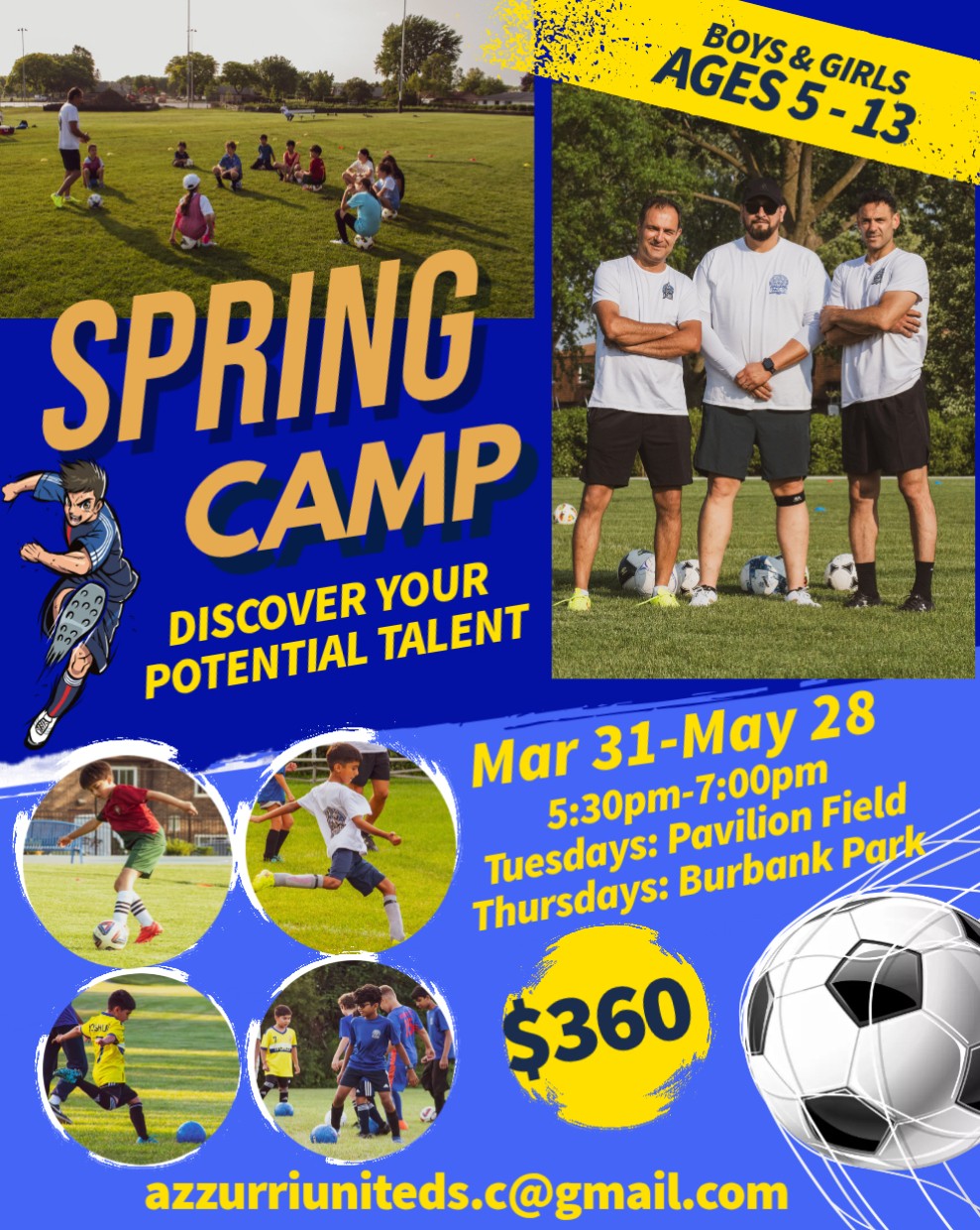 Azzurri United Spring Camp 2026 Flyer