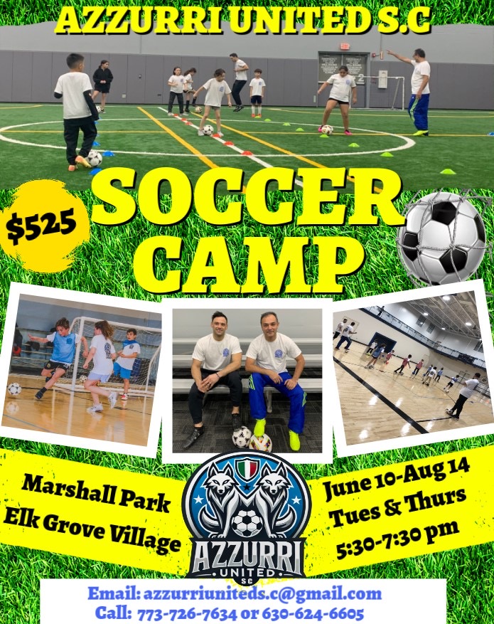 Azzurri United Soccer Camp Flyer
